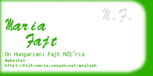 maria fajt business card